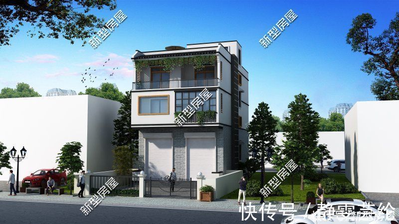 露台|宅基地临街,建房应该怎么设计?分享8套图纸总有一套适合你