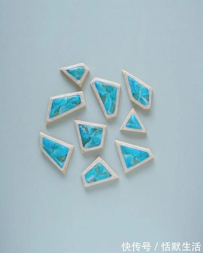 饼干|美到舍不得吃！甜品师手作花砖饼干，救救老夫的少女心！