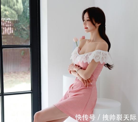 孙允珠|女神高清时尚搭配彩虹花裳刺绣漫叶小精灵衣裙!