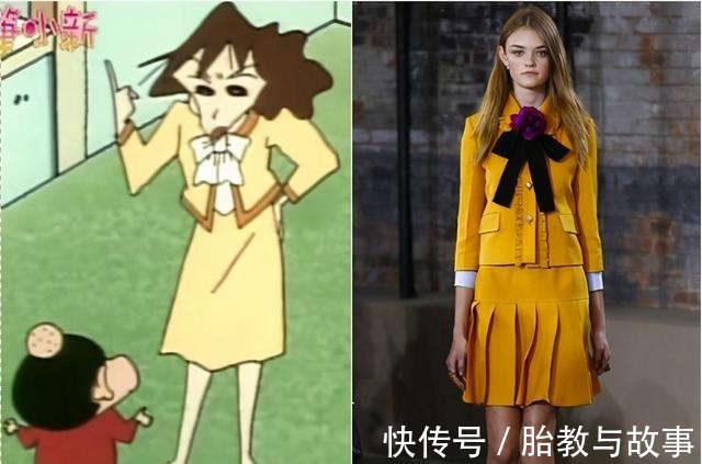 高领衫|《蜡笔小新》原来是部时尚剧，妈妈美伢的主妇穿搭，比你时髦多了！