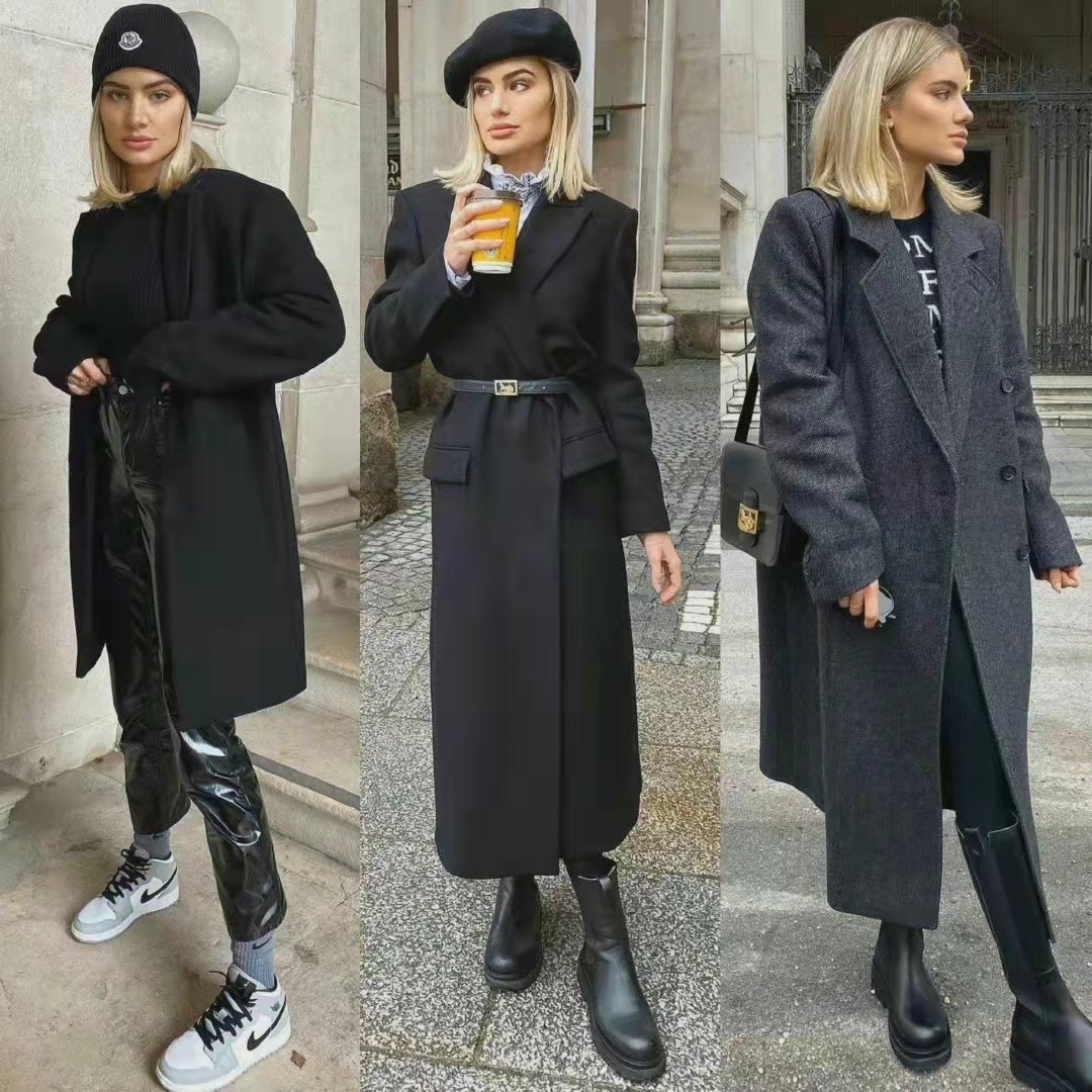 小姐姐|过了40岁,用“大衣+高腰裤子”,把气质和高挑做到极致