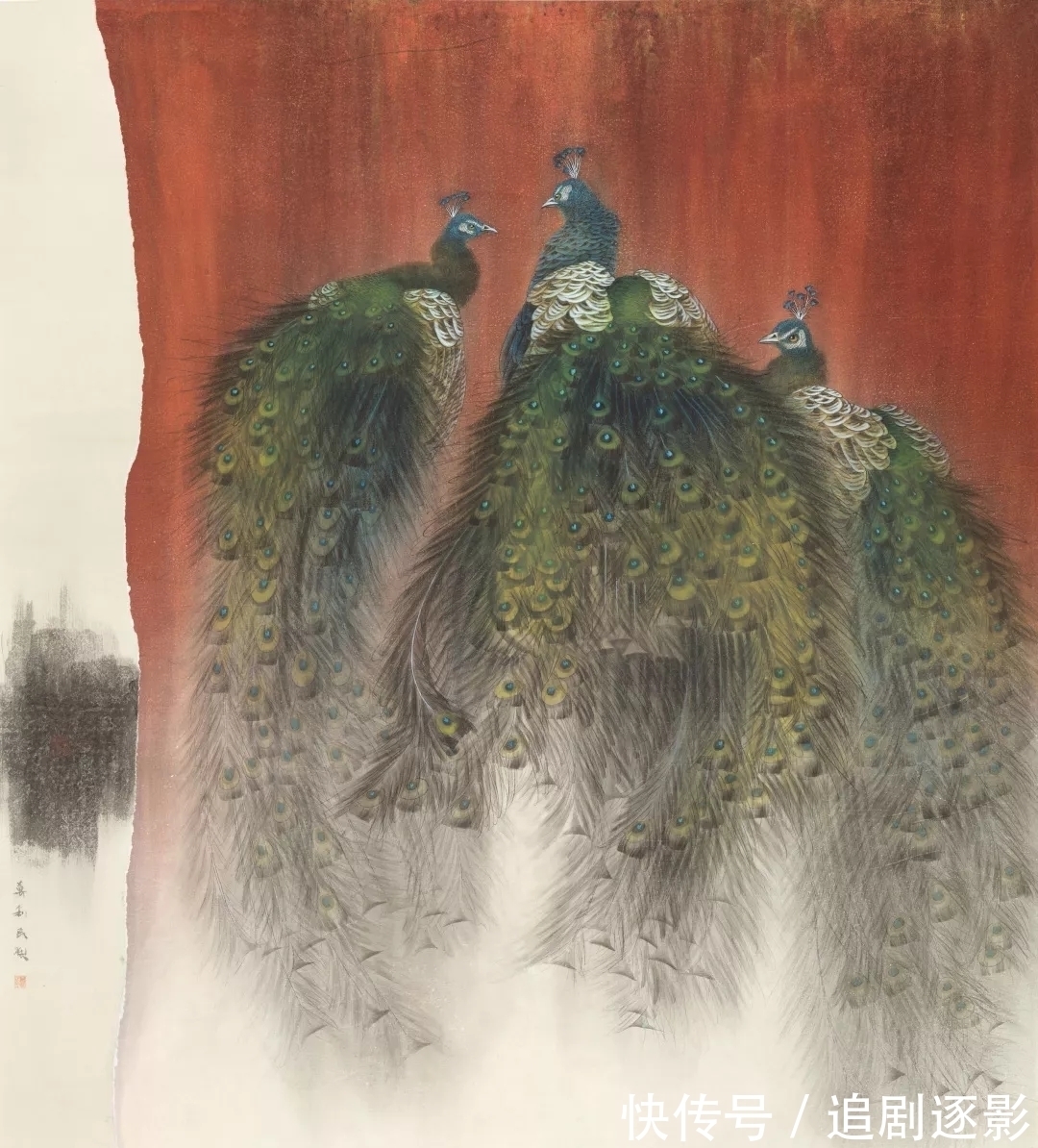 万利民@花鸟画|万利民,一个画孔雀的丹青妙手
