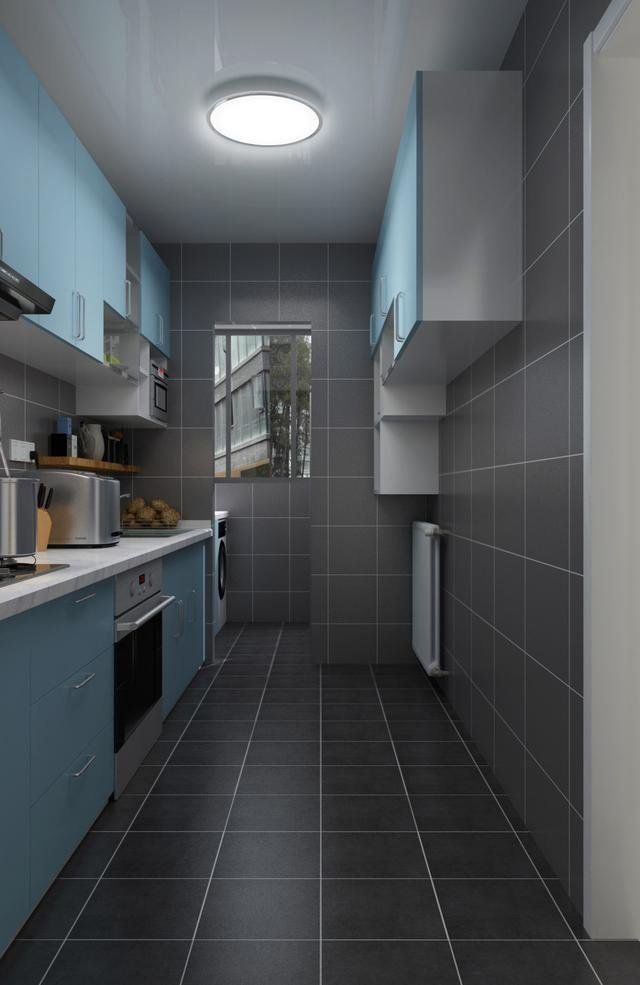 阳台|117平简约风三居室,蓝与灰的融合,真的挺漂亮!