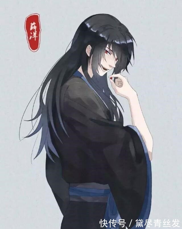 图片源自网络|魔道祖师里的人物散下头发后的样子,江澄舅舅未免太温柔的了吧