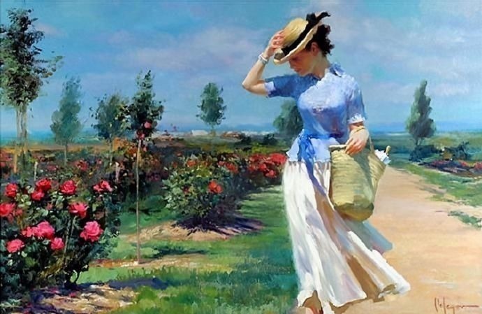 俄罗斯!人体艺术——俄罗斯画家人体油画中的美女娇艳如花