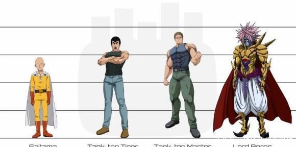 一拳超人角色身高对比，龙卷存在感低，蚊女的腿比龙卷还要高