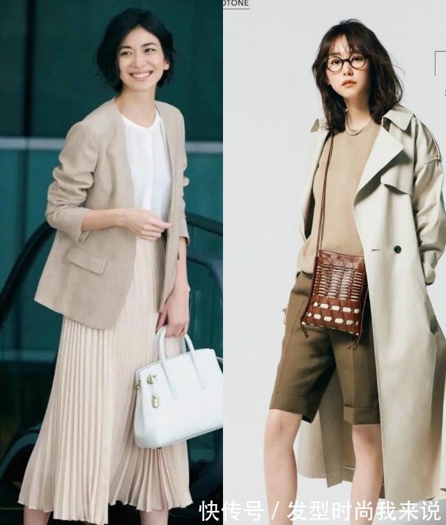 穿搭 还在选黑白灰今夏流行的卡其色,日本素人随便一穿都透着高级感!