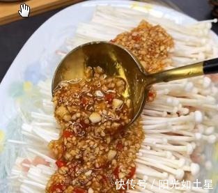 好吃的蒜蓉粉丝金针菇,简单好做,营养又美味!