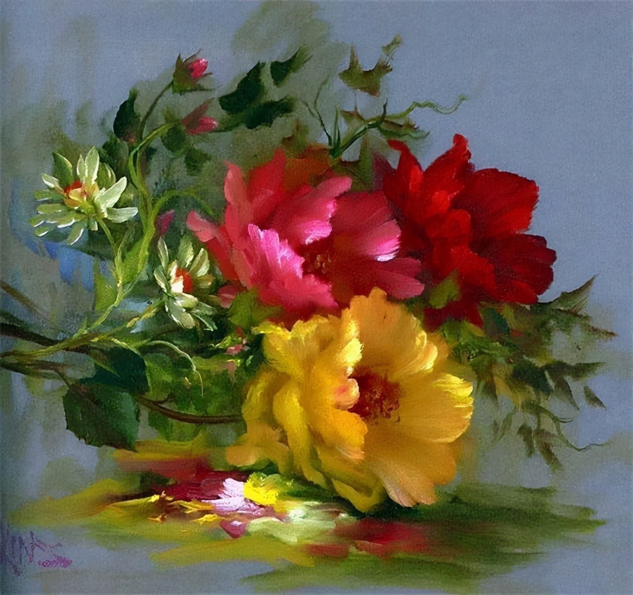 加里$这对老夫妇教授绘画40多年,画的花也太漂亮了!