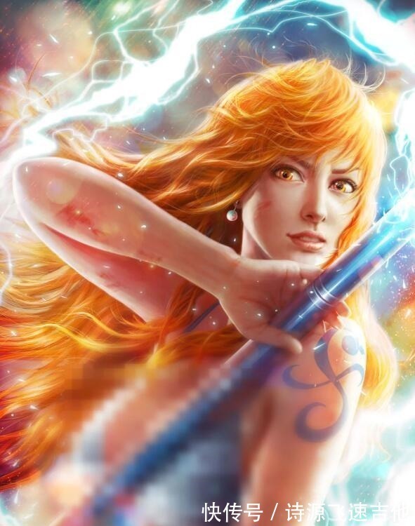 草帽海贼团|写实风的海贼王路飞过于狂野,娜美成熟不少,雷利最逼真!