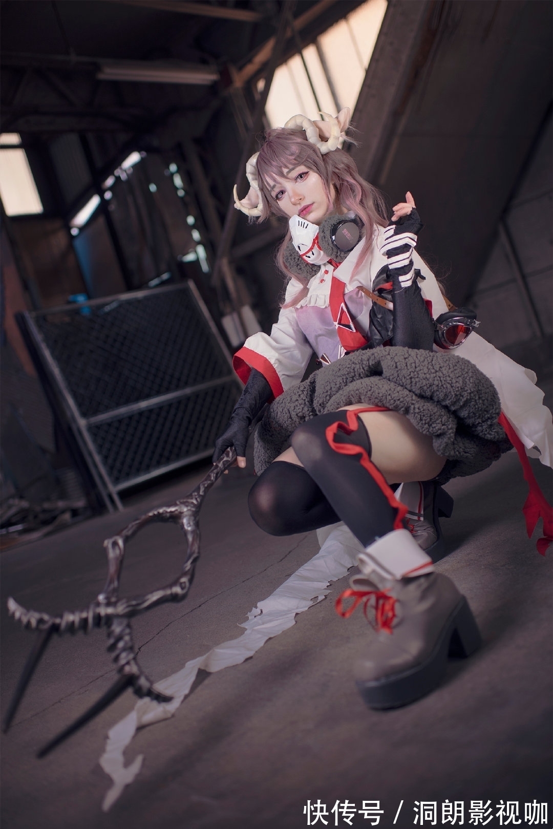 明日方舟|奥地利小姐姐还原艾雅法拉,立体的五官也可以cos软萌小绵羊