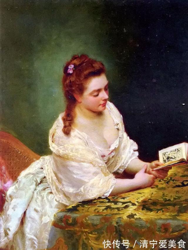 肖像画!花容月貌般的法国女性人体油画,眉梢眼角藏秀气,声音相貌露温柔