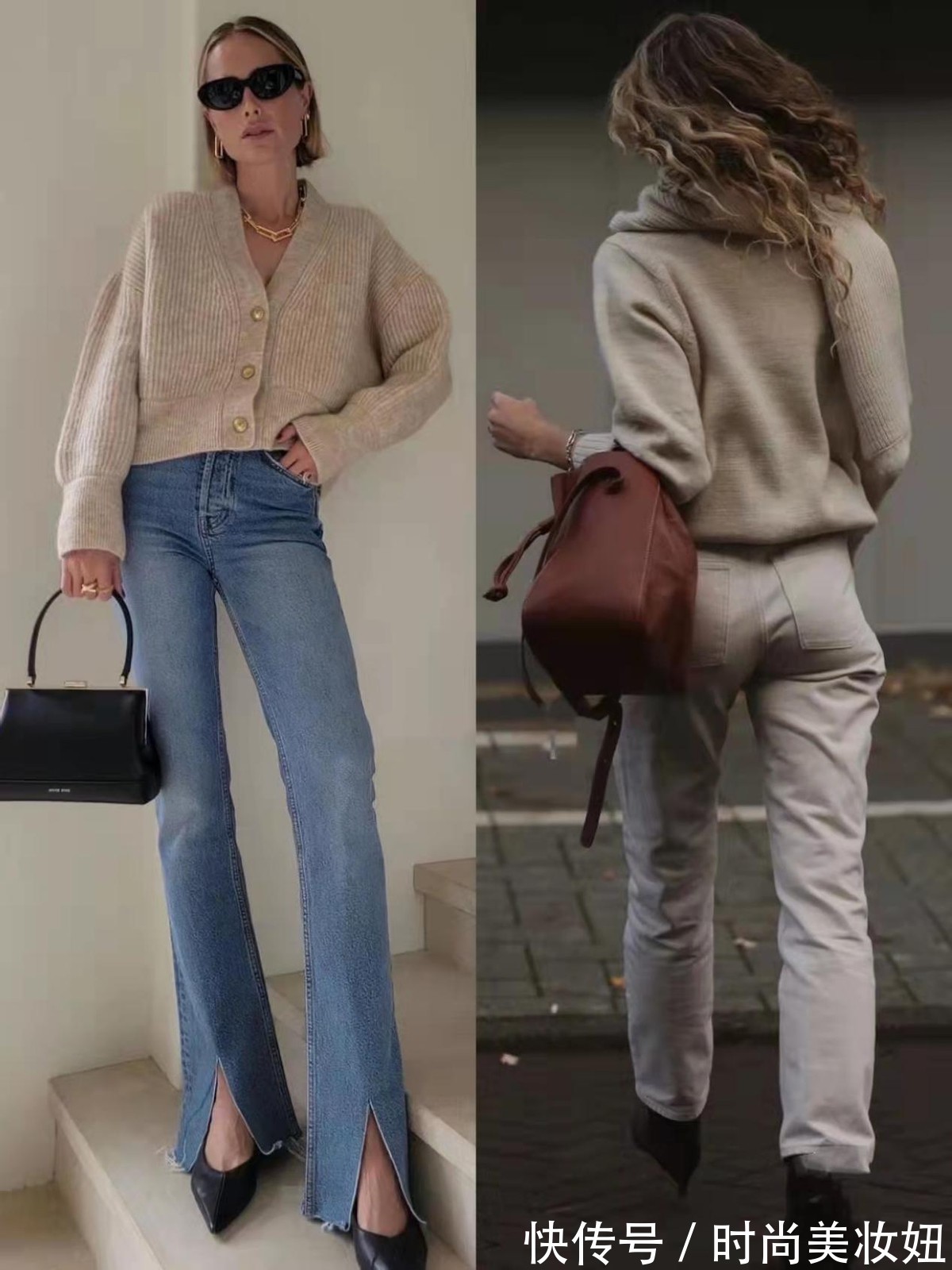 休闲裤 “毛衣+长裤”才是早春该有的穿搭,简单大方又洋气,气质也高级