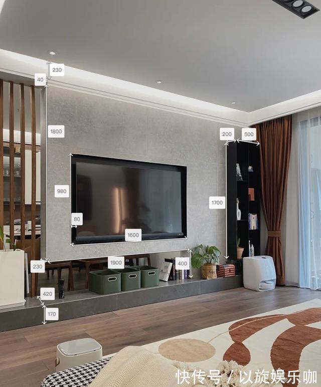 客厅|她家因为一个电视墙火了,悬空设计太漂亮,全屋更是高级又大方
