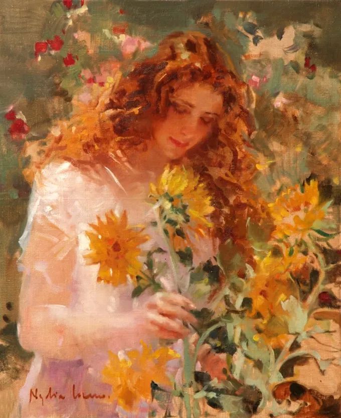 她笔下美丽的女人,像花一样尽情的绽放!