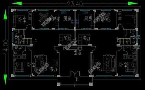 二层|农村两户连体二层别墅,省钱又省力,两家人齐聚一堂