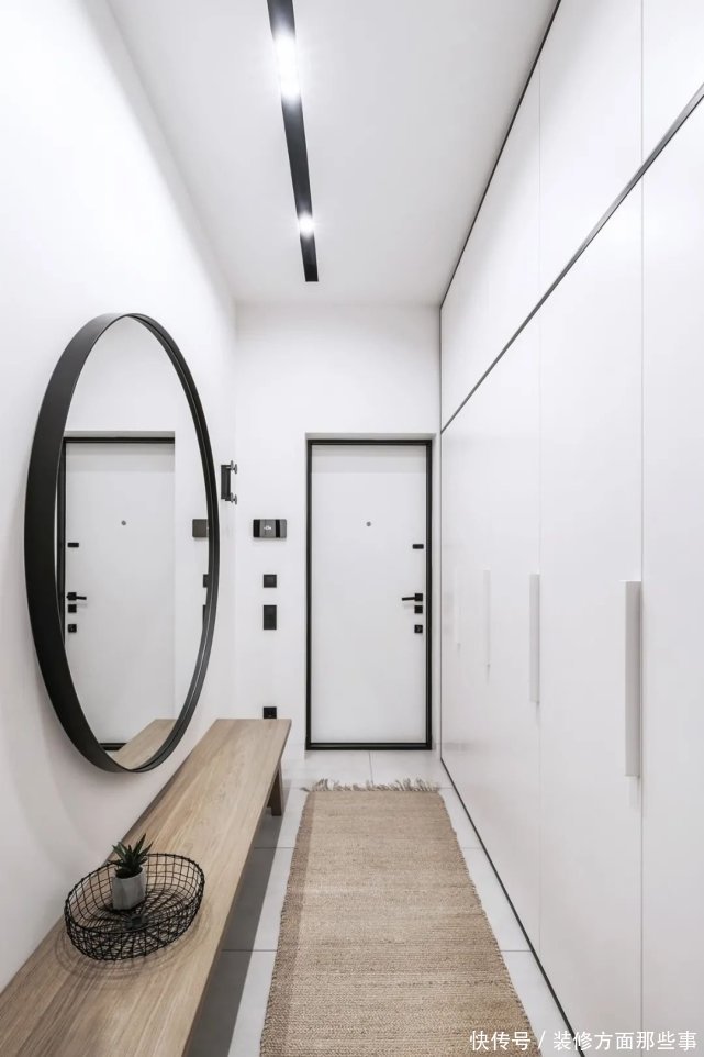 色调|120平北欧三居室,这个白色的玄关设计会俘获很多人的心吧