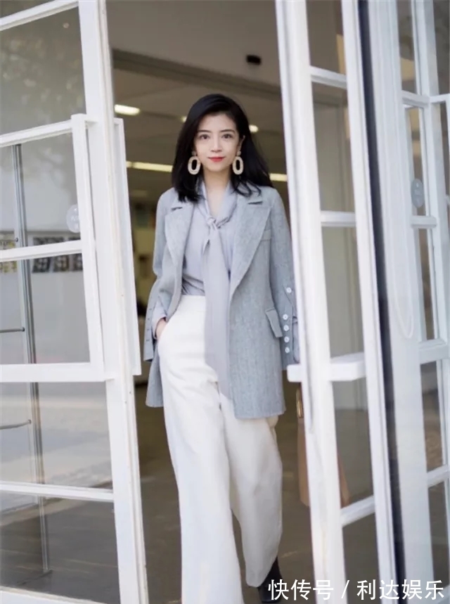 衬衫 三木又火了!“奶奶叠衫+豆腐裤”组合层次感强,保暖性非常好