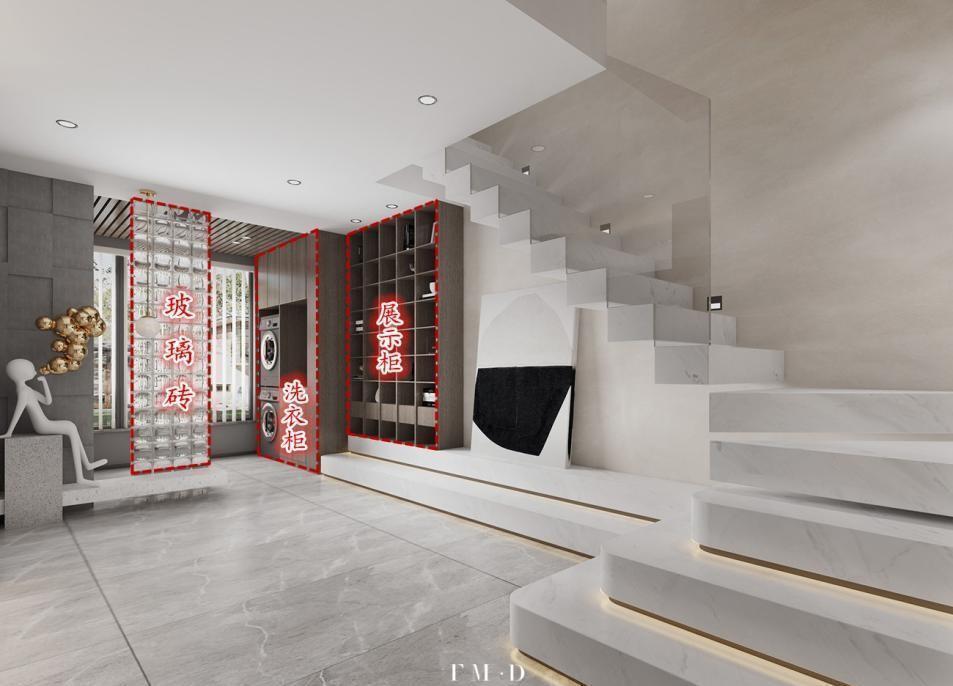 简餐台|130㎡+顶楼54㎡的顶复式,没有红木与雕花的新中式,依然美到心底