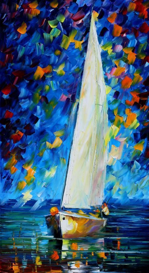 leonidafremov&现代印象以色列画家leonid afremov调色刀创作的缤纷炫丽油画