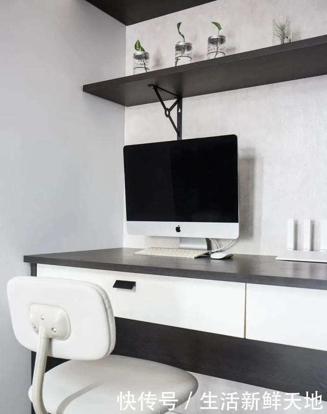 工作台|120㎡混搭风大两居,属于一家三口的自然安静森系小屋~!