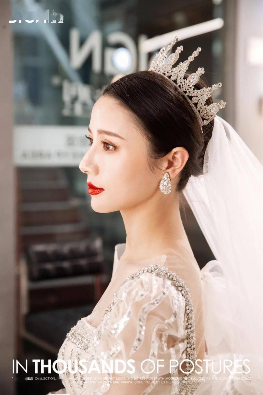 最新简约新娘造型白纱+中式，闪闪的仙女梦~