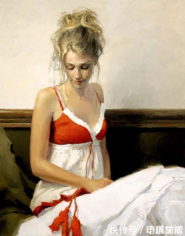 油画#艺术家杰里米·曼恩的油画,颜色既生动又大气!