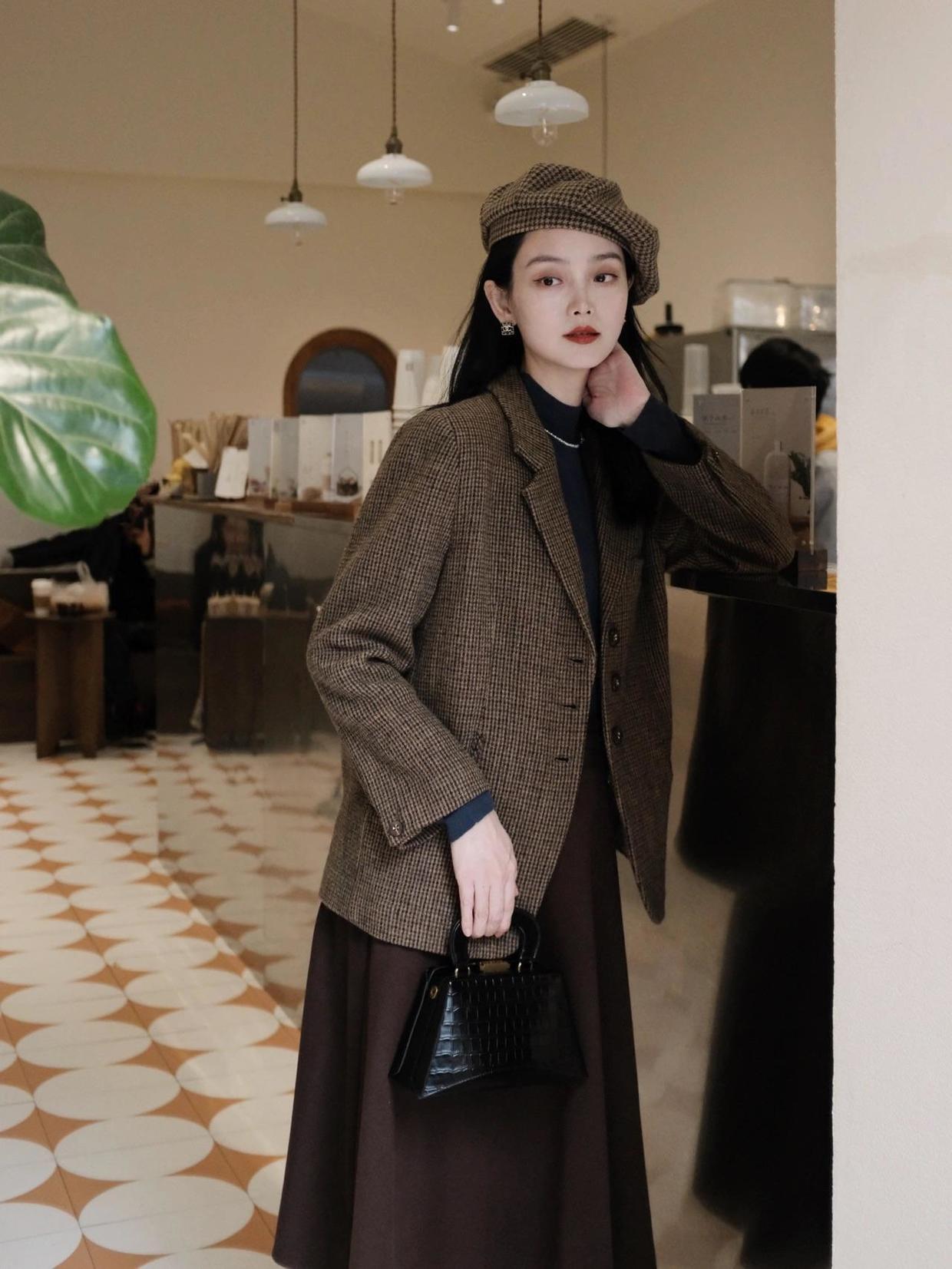 高级 适合冬天穿的西装搭配示范,知性干练有气场,让你轻松穿出高级感