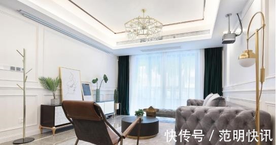 玻璃门|115㎡美式轻奢住宅,沉稳华丽大气,还有这么大的衣帽间!