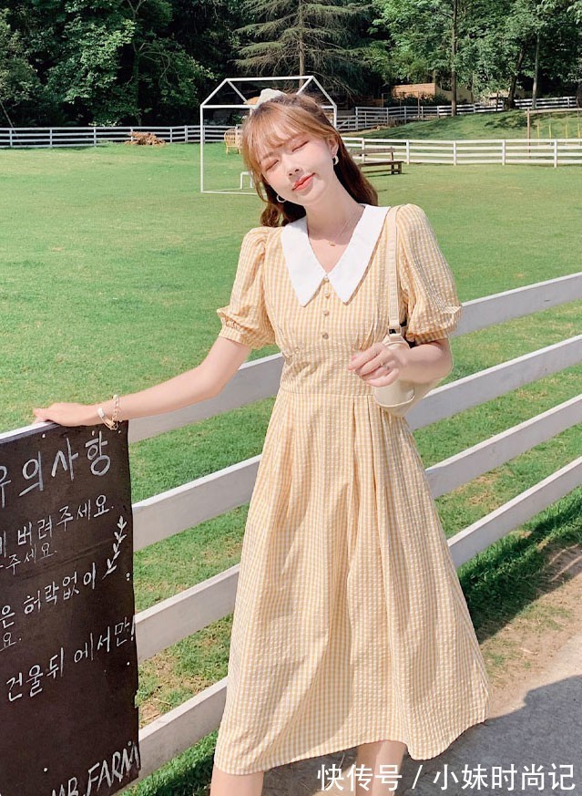 衣领|比碎花裙还要减龄的裙子,衣领的设计往往很重要