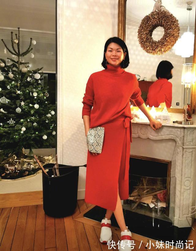 丝绒西装|吕燕真不愧是超模!身穿酒红色丝绒西装精致高级,气场十足