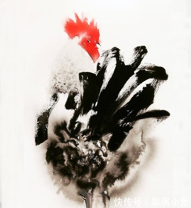 麦穗!水墨是中国传统绘画,老外用它画动物——别说另有一番意境