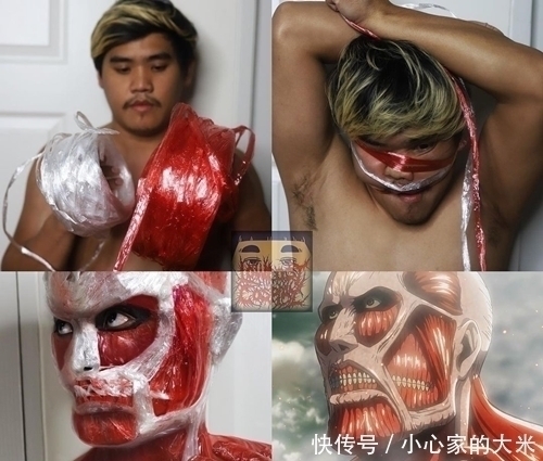 香蕉皮|香蕉皮Cos吉克的头发,篮球成了三笠,泰国小哥不去高仿真可惜了