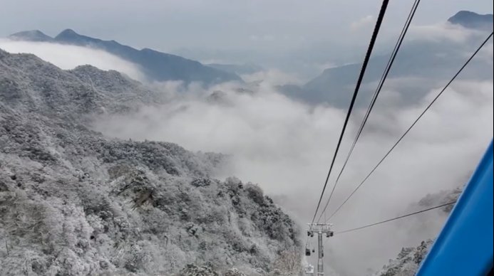 寒潮来袭，金佛山下雪啦