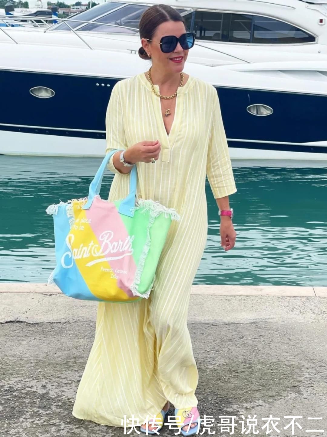 彩色系|腿粗微胖长相平平，这位50岁博主靠搭配美了半辈子，优雅又知性