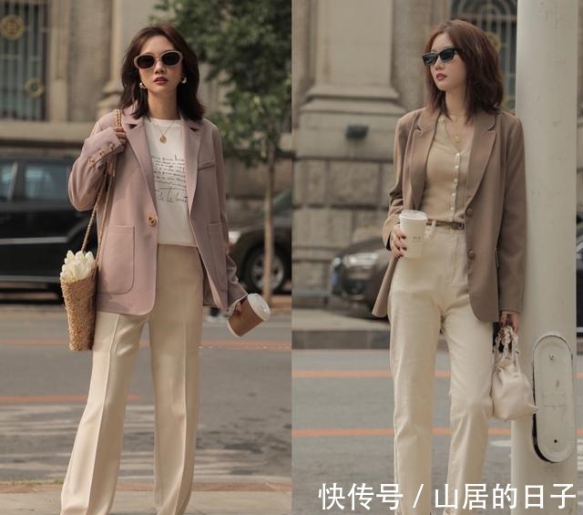 裤子 这才是40岁女人该有的打扮，“短上衣+裤子”，简约大方显气质！