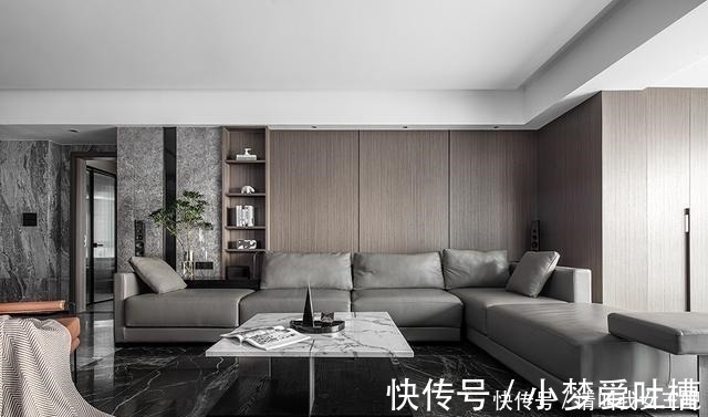 茶几处|180㎡大平层，现代简约+无主灯设计，客餐厅精致有格调！