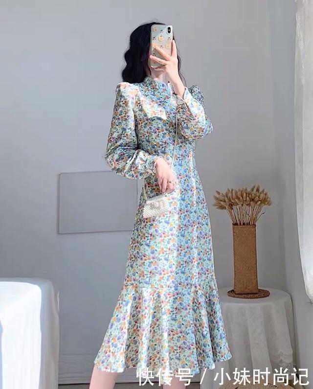 优雅|法式桔梗裙+细高跟, 真的是轻奢又女人味十足, 聚会穿更养眼