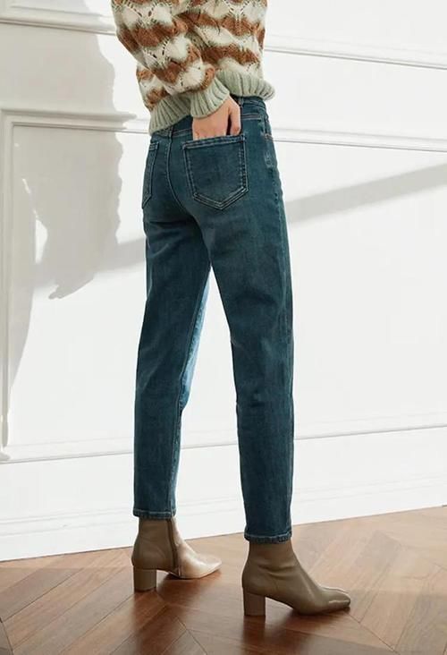 一条就够暖的牛仔裤，版型遮肉显腿直，穿上它今冬时髦精就是我