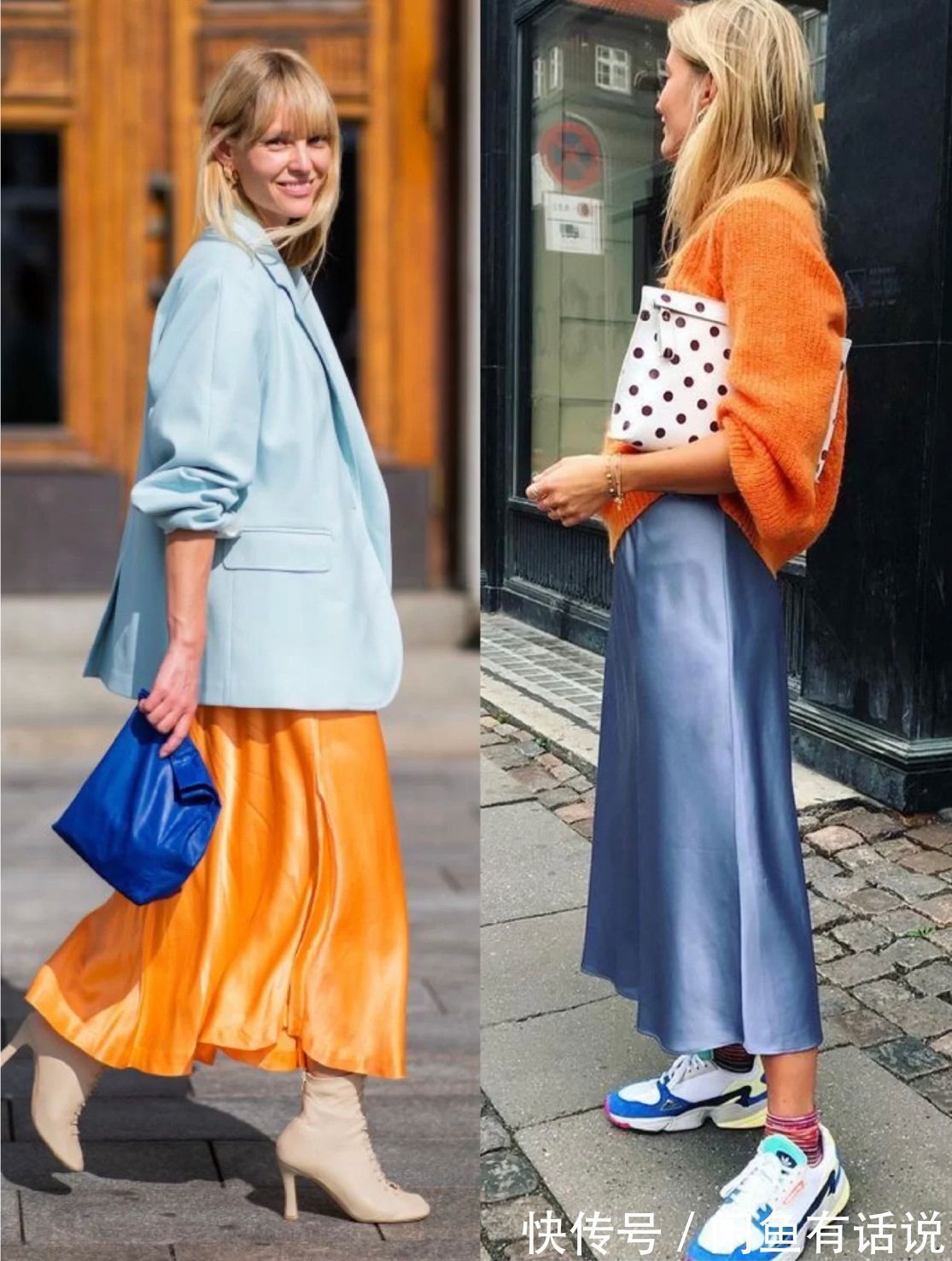 亮色|女人到中年少穿黑白灰!试试用“黄+蓝”点亮秋冬季,优雅又高级