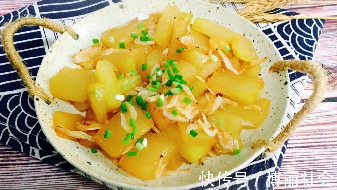 蚝油虾皮|蚝油虾皮炒冬瓜，低油低脂，美味健康