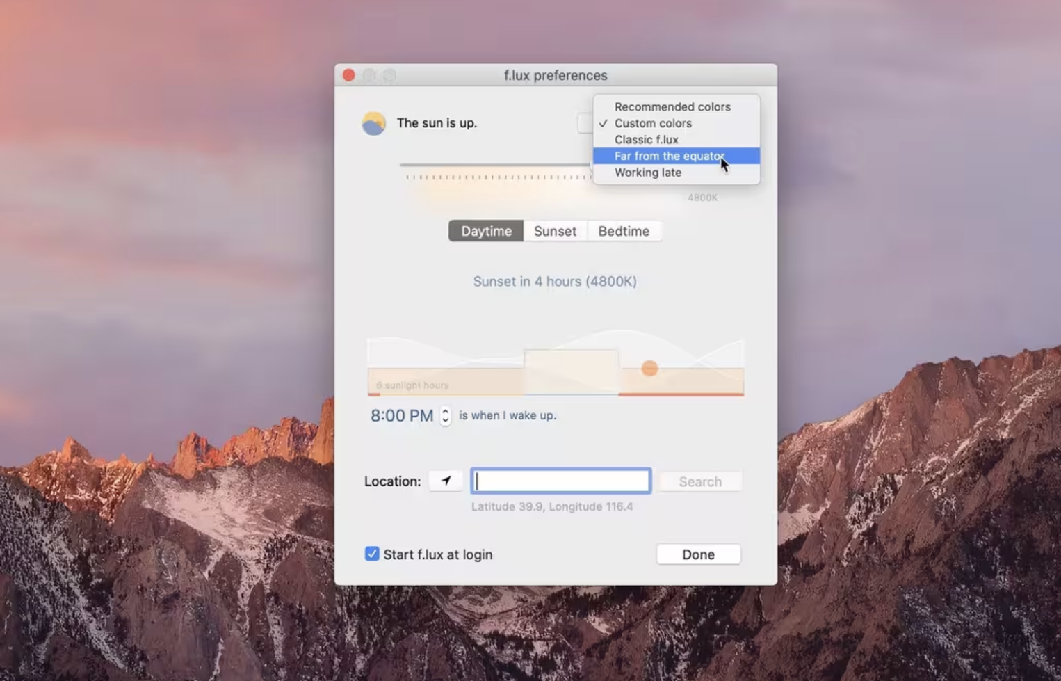F.lux for Mac v42.1 屏幕护眼与蓝光过滤-下载否