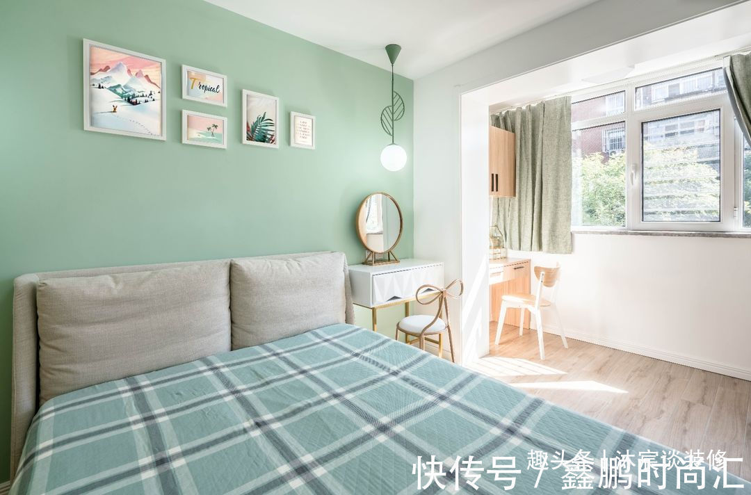 榻榻米|50㎡的婚房,虽然是小了点,但到处清新大方,藏不住的甜蜜与幸福