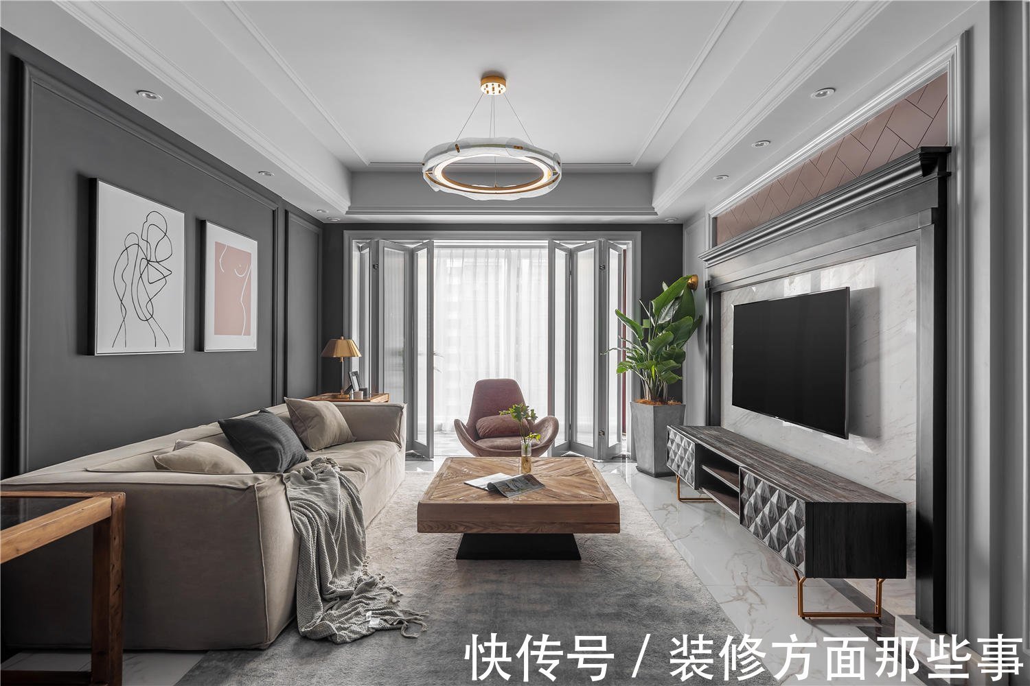 粉色调|120平混搭风三居室,居然将不喜欢待家里的人拴住