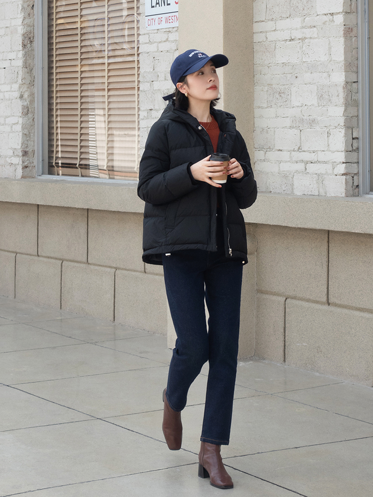 羽绒服|又被“黑色羽绒服”惊艳到,款式简单却很显气质,你有了吗?