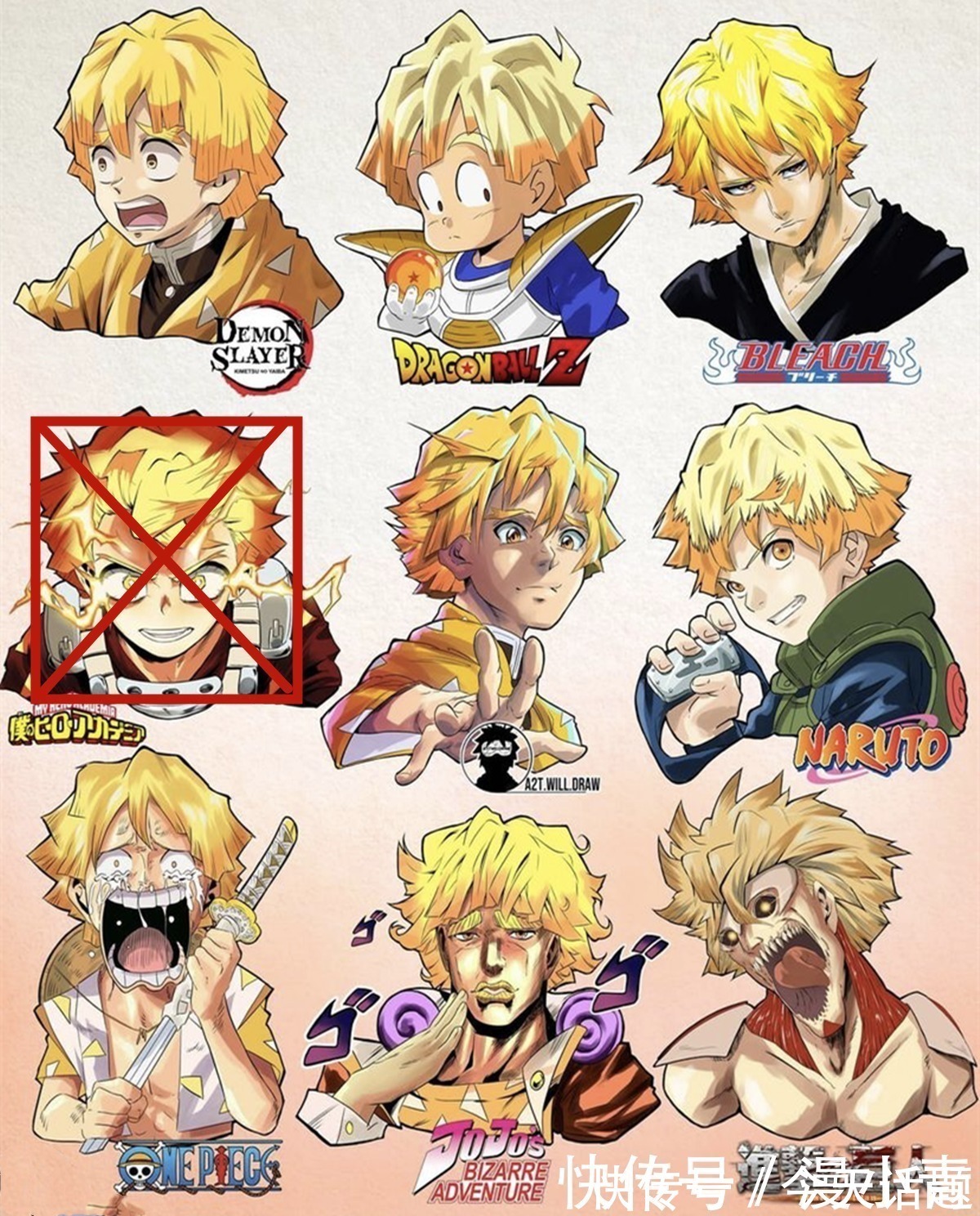 鬼灭!喜爱九宫格的画师,笔下的作品涵盖多种画风,哪个是你的最爱