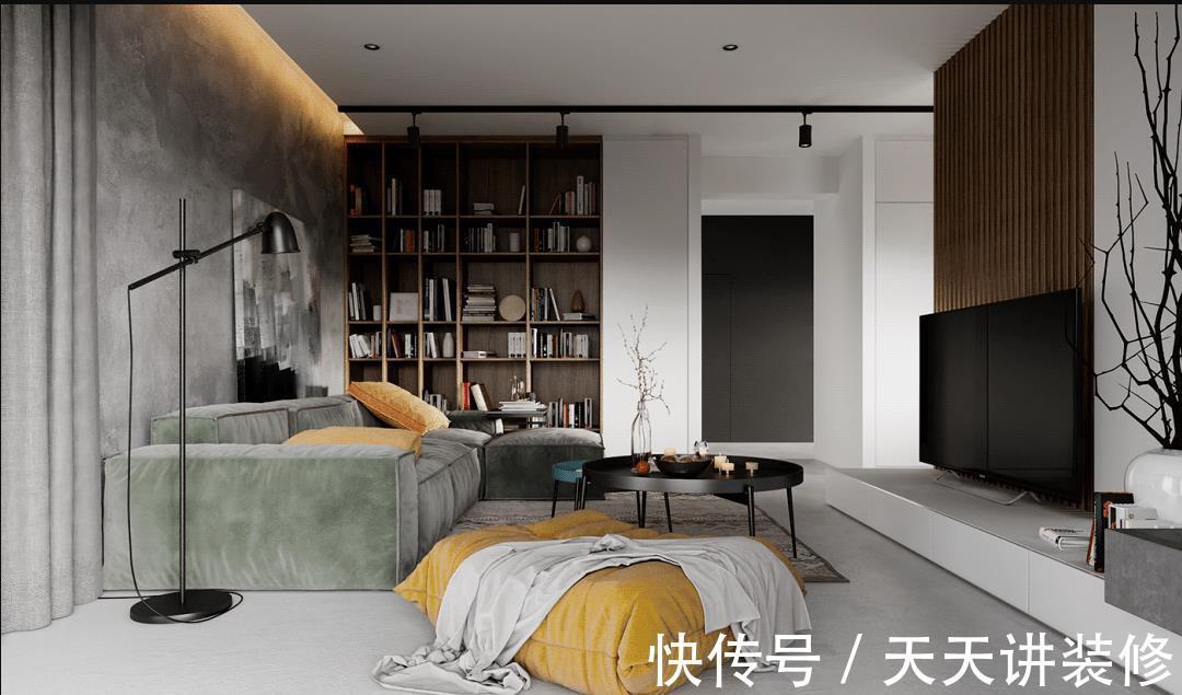 书籍|你知道客厅书架墙吗?装修设计的满满文艺感,书籍惊艳时光