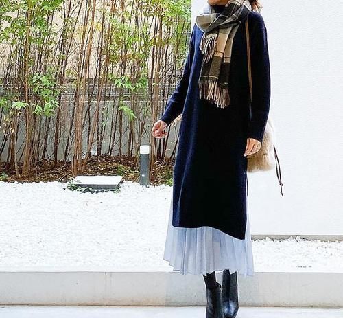 披肩长围巾的时尚卷法！冬天活跃的范本披肩搭配