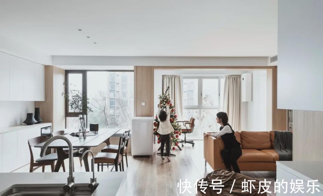 厨房|客厅做交互式设计确实很不错，空间通透，布局灵动，非常实用