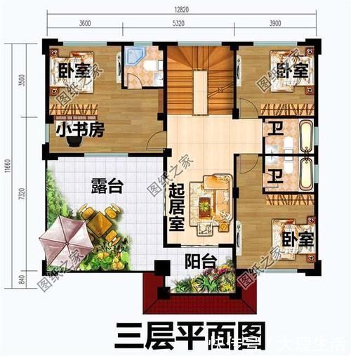 x3|农村三层别墅占地140平米设计图,第一款太气派,第三款很实用